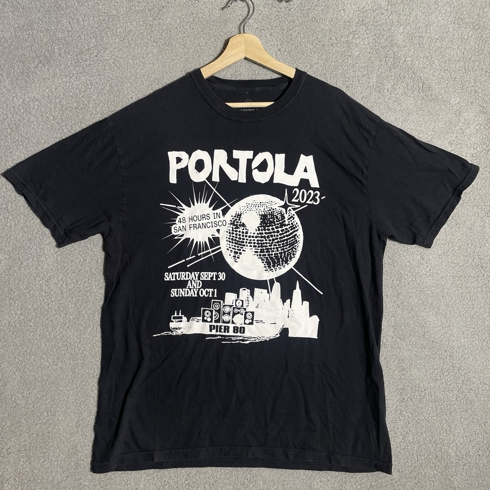 Portola T-Shirt Mens XL Black 2023 San Francisco Music Festival Graphic